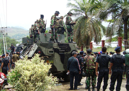 Indonesian forces in Jayapura