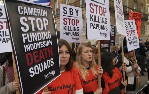 Mensenrechtenactivisten werpen smet op Indonesisch staatsbezoek aan Londen